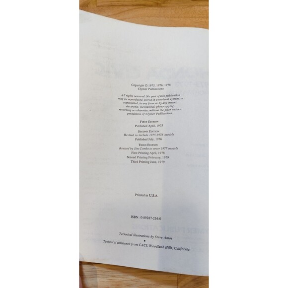 Clymer 1973-1977 Honda Civic Service Shop Manual Book A227 Guide Diagram Charts - Picture 9 of 11